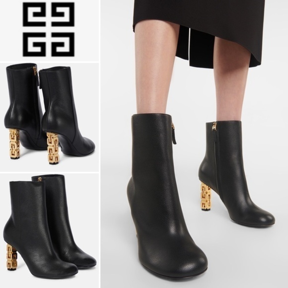 GIVENCHY G Cube leather ankle boots sz EU 37 US 7 in Black 1295$